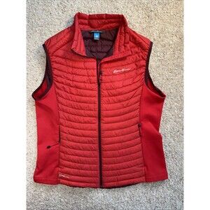 Eddie Bauer Women's L Stormdown 800 Red Vest First Ascent Puffer Winter Gorpcore